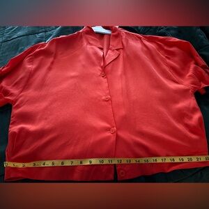 Zara orange blouse top size XL New